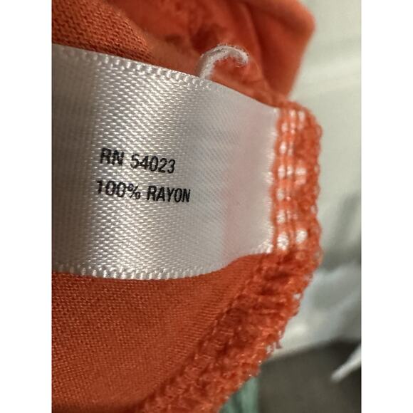 GAP Orange Racerback Tank Top, Flowy, 100% Rayon, Medium - Picture 6 of 6